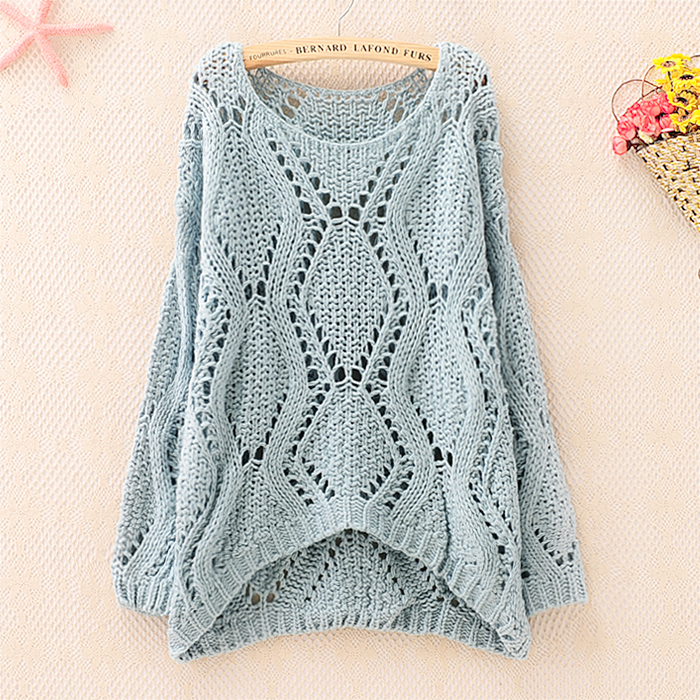 Hollow Out Crochet Long Sweater on Luulla